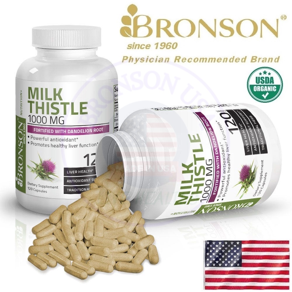 Organic Milk Thistle 1000 mg - 120 viên Mỹ - Bổ gan, giải độc gan
