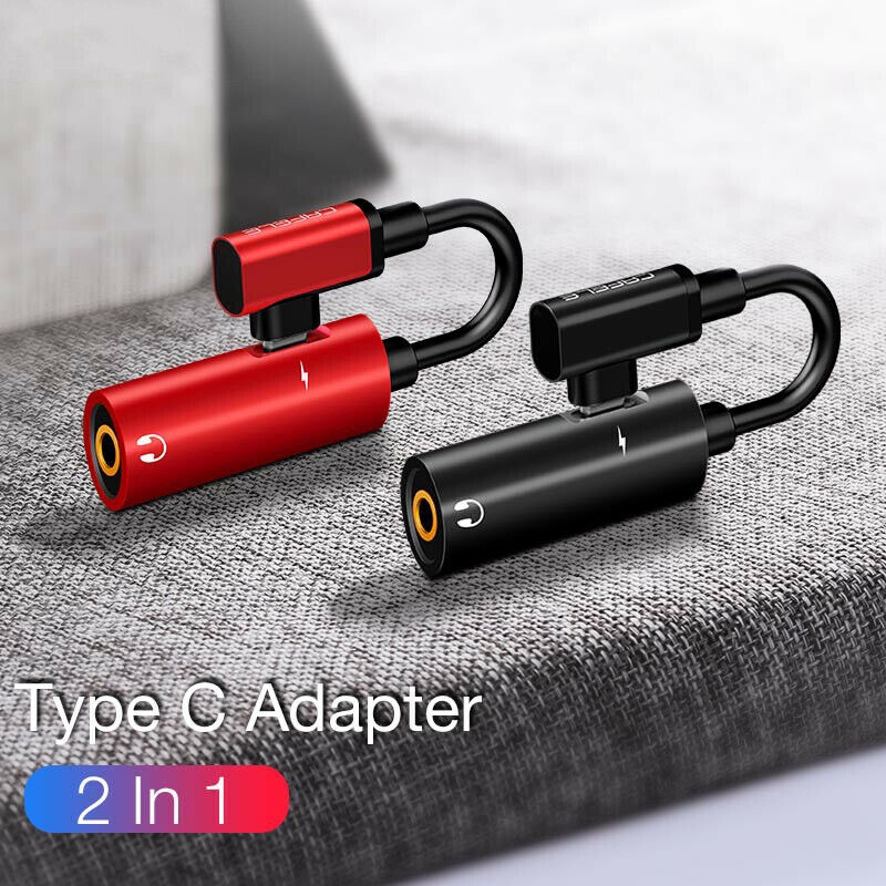 Cáp chuyển đổi USB type-c sang giắc 3.5mm aux hỗ trợ sạc pin và nghe nhạc