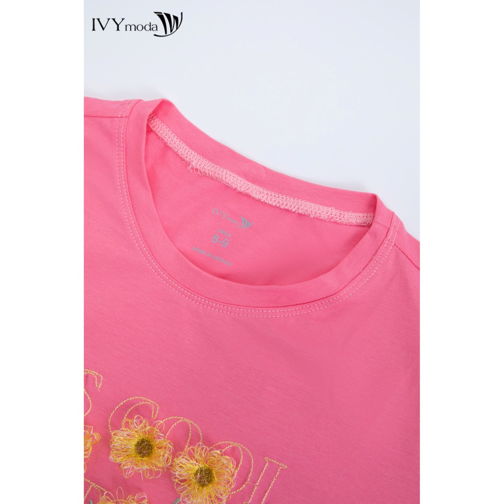 Áo thun bé gái it's cool be kind IVY moda MS 57G1344