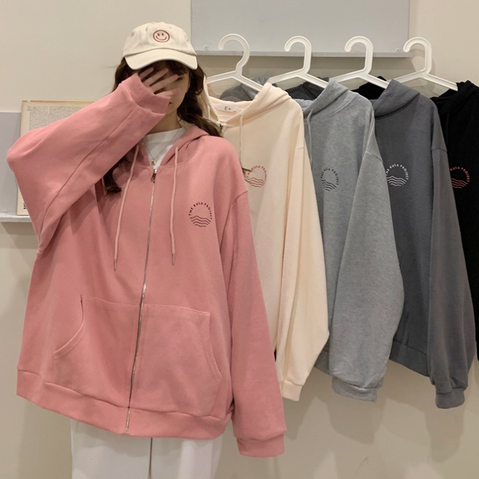 Áo Khoác cotton Phối Nhung Tay Dài Dáng Rộng Phong Cách Hàn Quốc Thời Trang Mùa Đông Mới Cho Nữ
