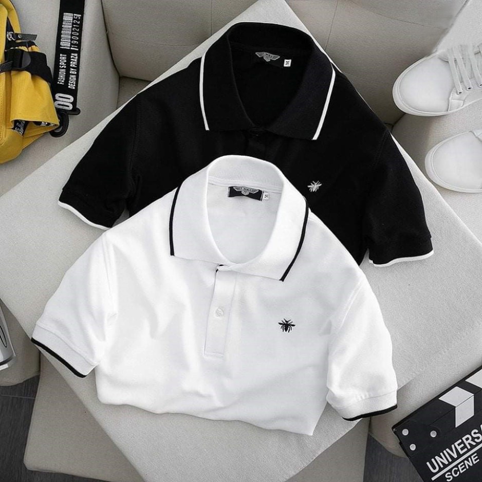 Áo phông nam trơn cổ bẻ tay ngắn cao cấp chất liệu cotton , co giãn 4 chiều , mềm mịn thấm hút mồ hôi(ACB)