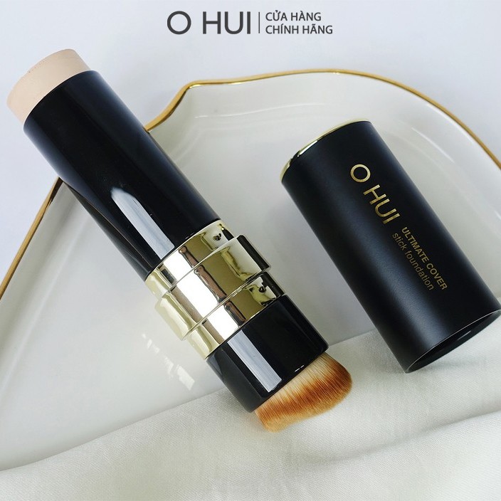 Bộ Kem nền dạng thỏi siêu che phủ kiểm soát nhờn OHUI Ultimate Cover Stick Foudation và Bảng phấn mắt 5 màu | BigBuy360 - bigbuy360.vn