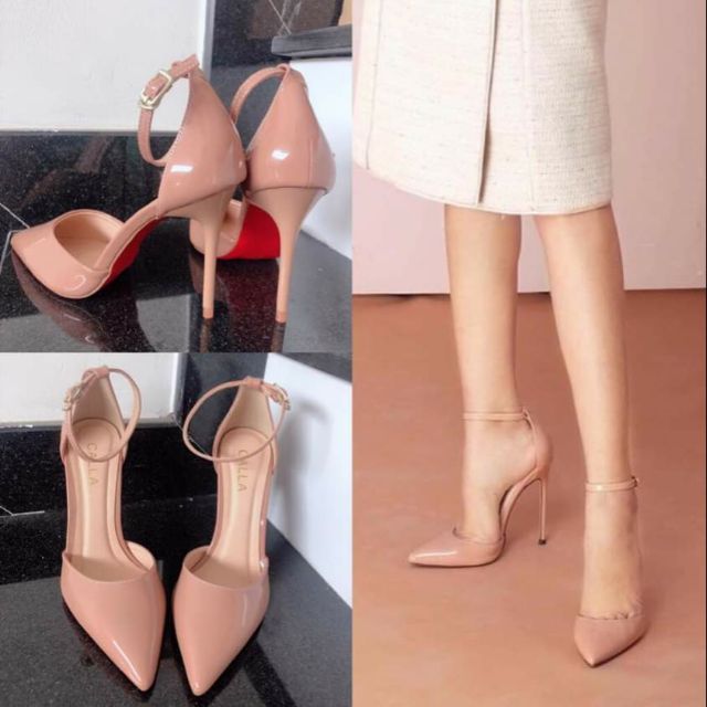 Cao gót sandanl quai cài bít mũi màu nude 9_10p và 11_12p | BigBuy360 - bigbuy360.vn