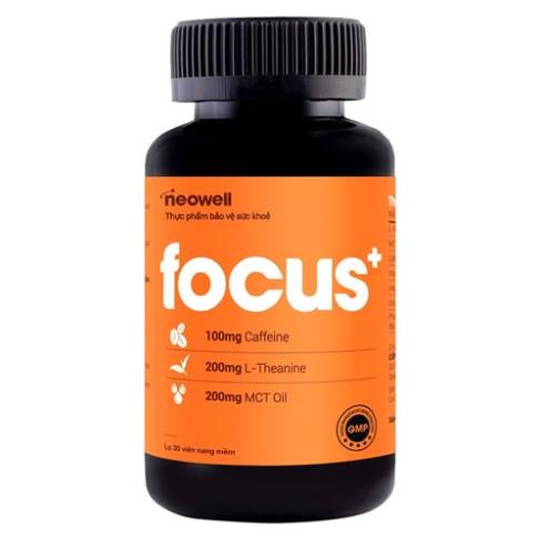Focus+ Neowell - Hỗ trợ tăng cường sức khỏe, giúp tỉnh táo (30 viên)