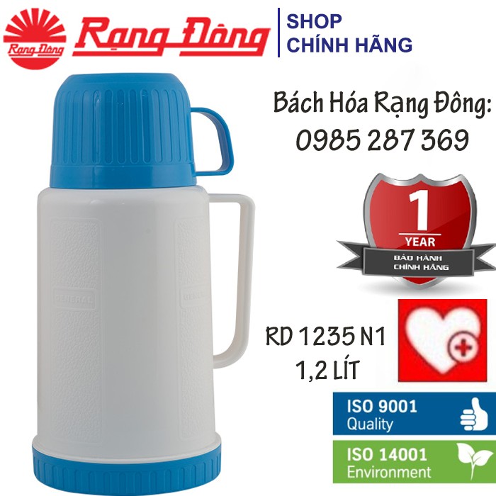 Phích Đựng Nước Nóng Cầm Tay Rạng Đông 1,2 Lít (1235N1)