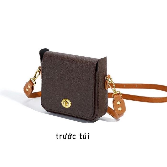 Túi xách đeo chéo nam da xịn nắp hở đeo vai đơn giản phong cách thời trang ulzzang Hàn Quốc