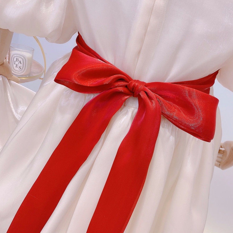 Đầm Công Chúa Tay Phồng Thắt Nơ Thời Trang Mùa Hè Hàn Quốc Mới Dành Cho Bé Gái