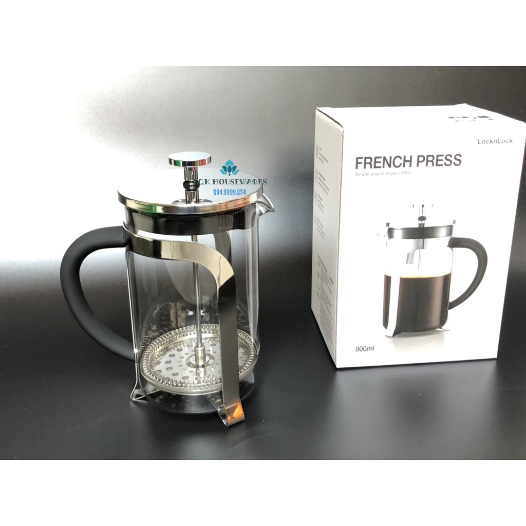 [ LOCK&LOCK ] Bình pha trà cafe French Press Lock&Lock, 800ml - LLG018 | BigBuy360 - bigbuy360.vn