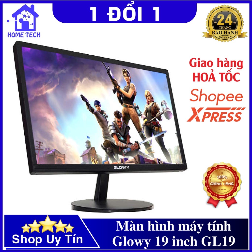 Màn Hình Máy Tính Glowy 19 inch GL19 16,7 triệu màu 1440x900p, Màn hình giá rẻ chất lượng - Bảo hành 12 tháng