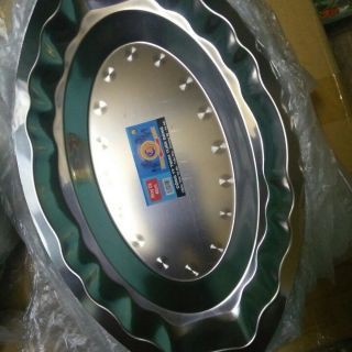 Khay inox bày cá 22 x 35 x 5cm