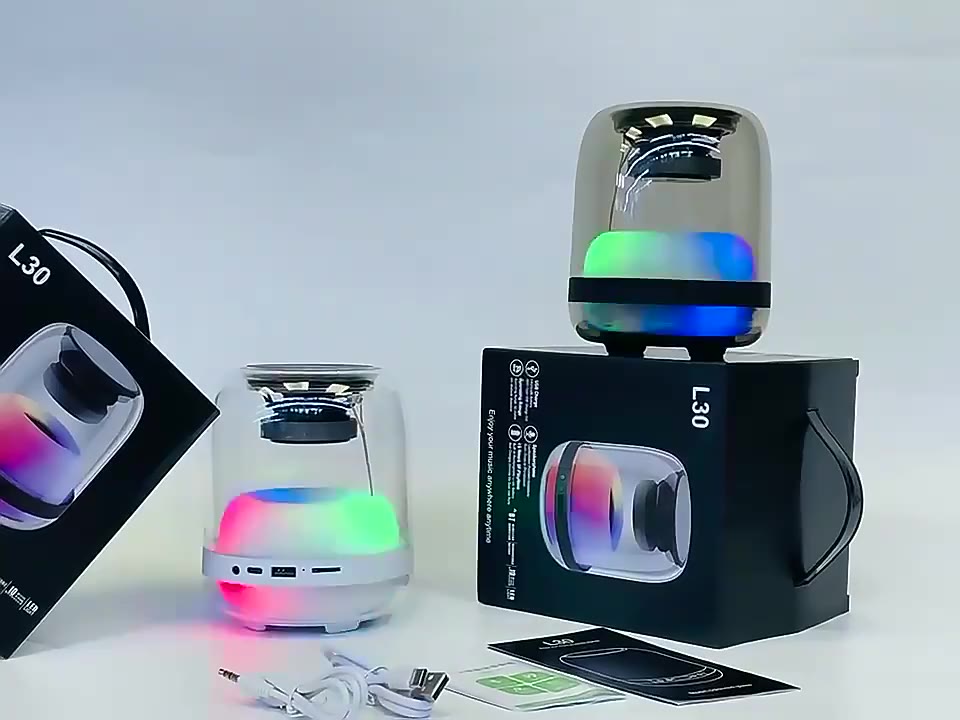 Loa Bluetooth Trong Suốt Có Đèn Đổi Màu Để Bàn Led RGB HOLOCOM L30 Di Động Âm Bass Mạnh 6D Công Suất 10W Nghe Không Rè | BigBuy360 - bigbuy360.vn