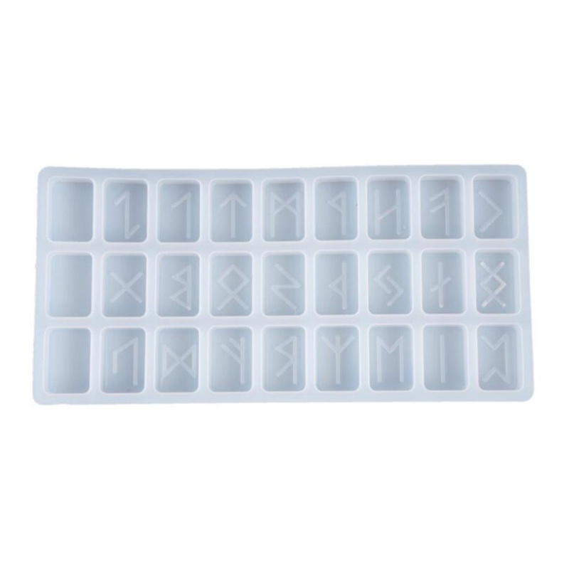 Set 2 Khuôn Silicon Epoxy Resin Biểu Tượng Runes Cho Bàn Chơi Game Viking