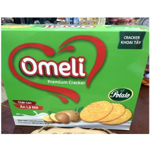 Bánh Omeli Cracker Hộp 288G Khoai Tây/Vừng dừa/Gấc