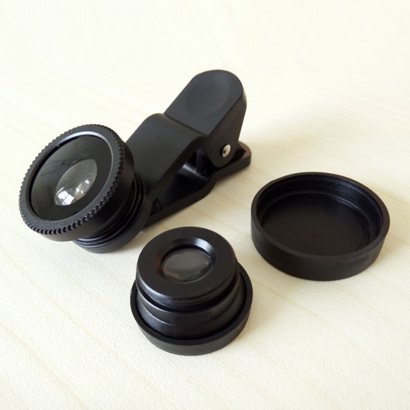 Bộ Lens Mắt Cá 3 Trong 1 Siêu Góc Rộng Độ Chính Xác Cao Chuyên Dụng Cho Điện Thoại