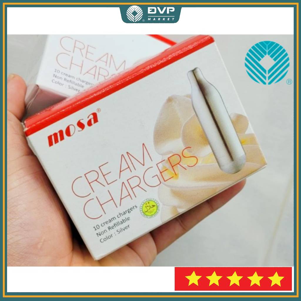 Gas làm kem MOSA, gas bình kem, gas pha chế