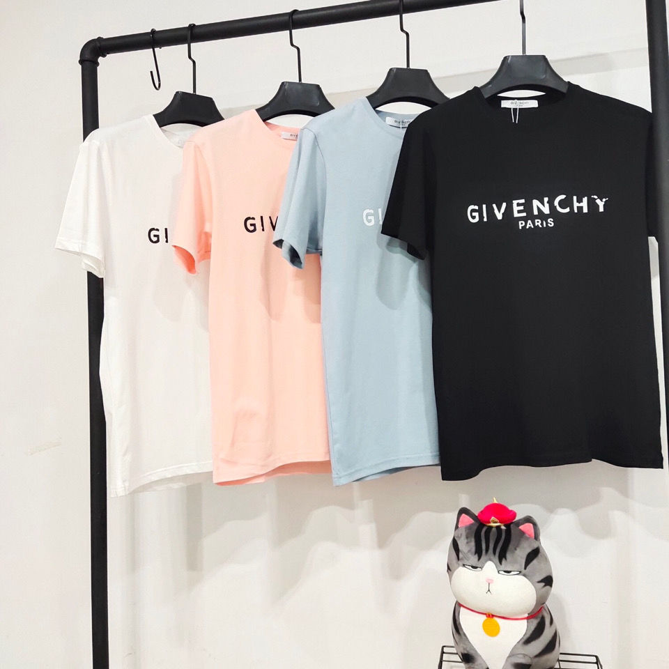 Áo Thun Ngắn Tay In Chữ Givenchy Cổ Điển Thời Trang Cho Nam Nữ