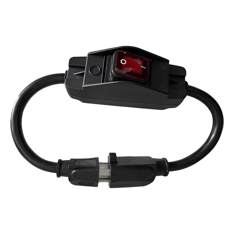 1 Dây Nối Dài 3 Chấu Chống Nước Có Công Tắc 1875W 14AWG 1.5FT Phích Cắm US