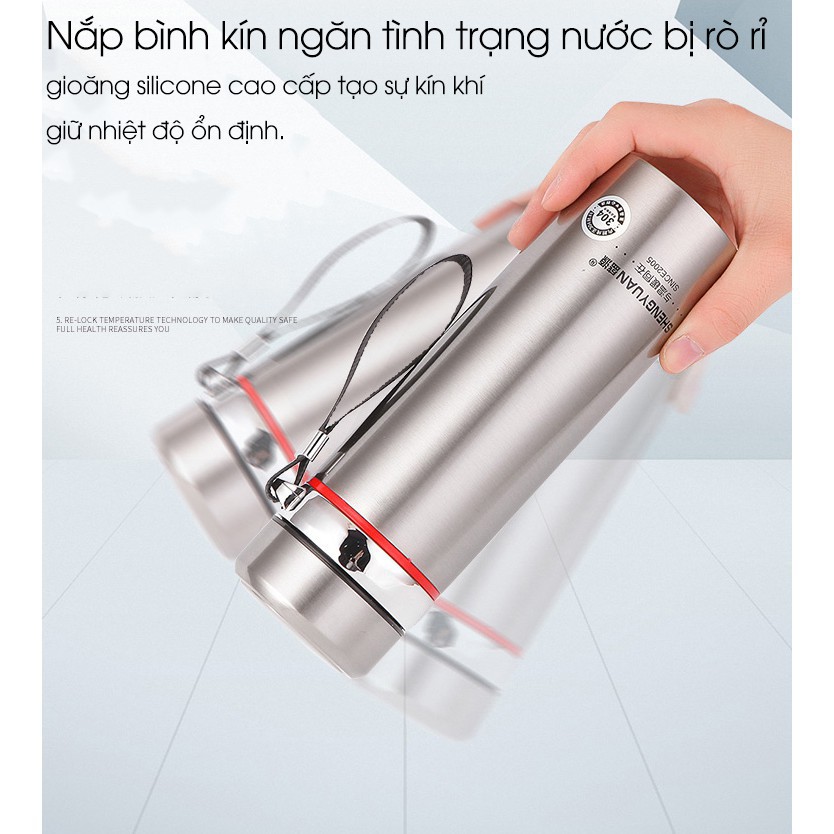 [FRESHIP] Bình giữ nhiệt 600ml 36h ✌SPORTS Y87✌️ bình nước cao cấp nắp tách thành cốc toàn bộ bằng inox 304