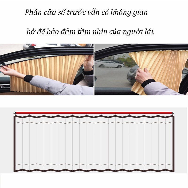 Rèm chống nắng o tô , rèm che nắng cửa xe hơi gắn nam châm tiện lợi ATILA SHOP