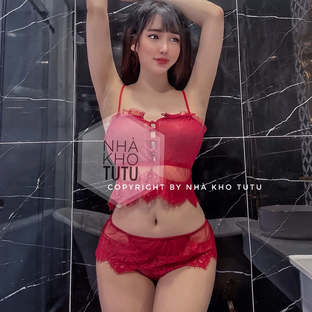 SALE SỐC - Set đồ ngủ 2 dây ren Cao cấp CM314