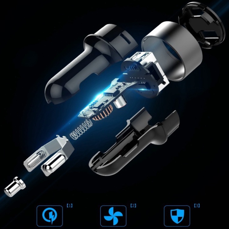 Tẩu sạc ô tô xe hơi Hyundai loại 2 cổng USB nhỏ gọn có đèn Led báo hiệu điện áp ác quy