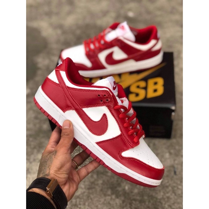 (full box + hình tự chụp ) giày thể thao sneaker nam nữ sb đỏ trắng