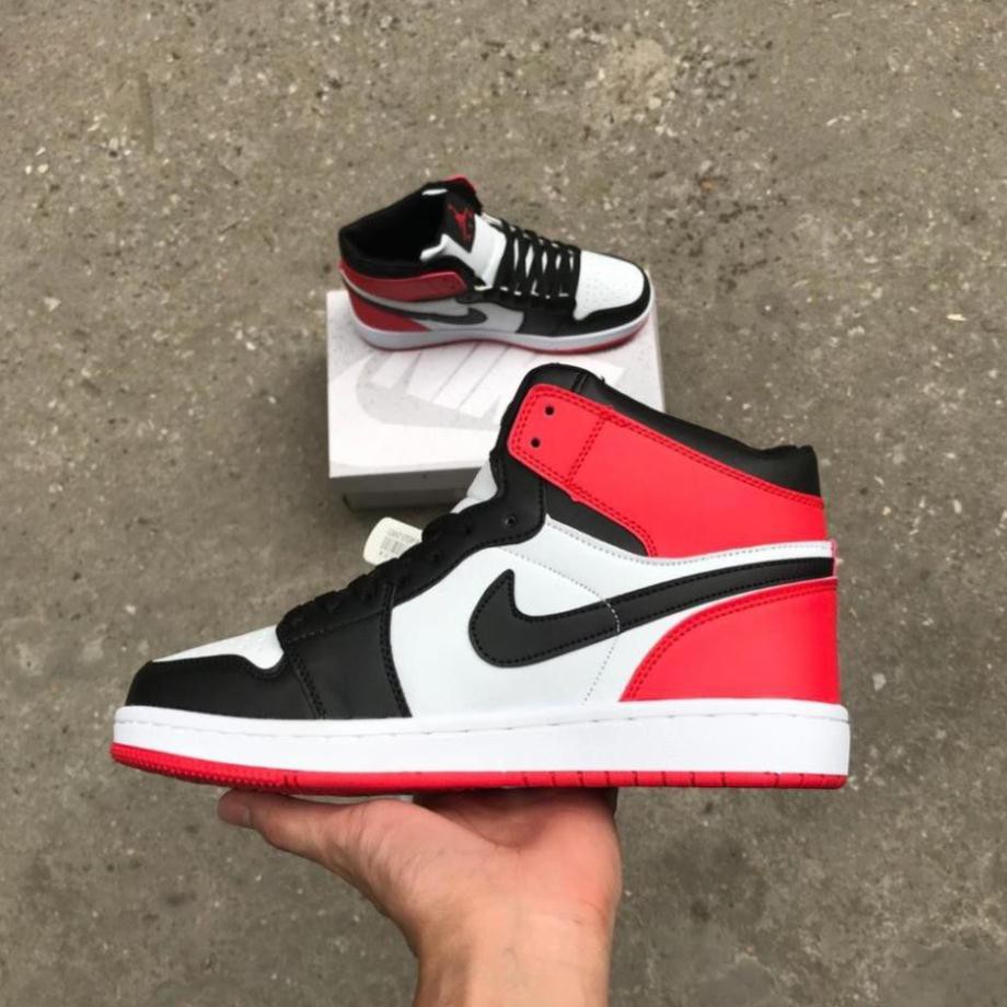 Giày Jordan 1 retro high og bred toe, Giày thể thao Jd1 cao cổ đen đỏ nam nữ full box bill | BigBuy360 - bigbuy360.vn