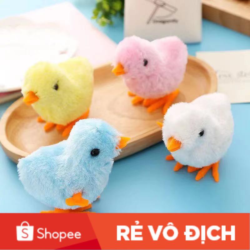 Gà con kéo cót nhồi bông - Gà bông mini kéo cót kích cỡ 5cm