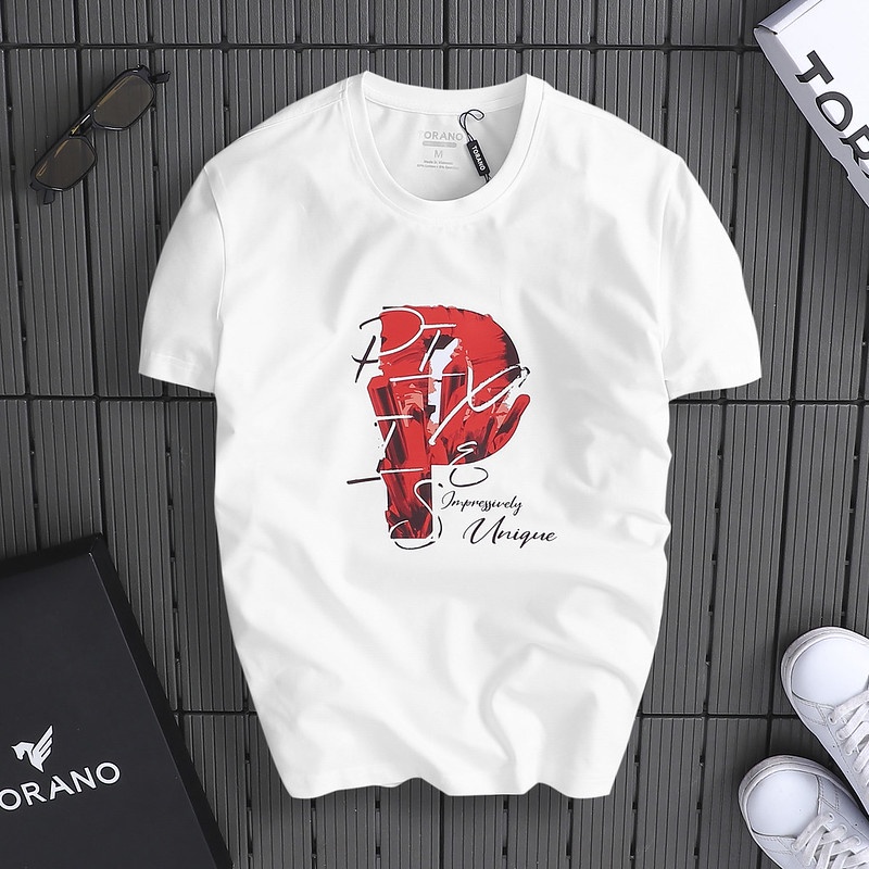Áo thun nam TORANO ngắn tay họa tiết Simpnessively Unique co giãn tốt DSTS249