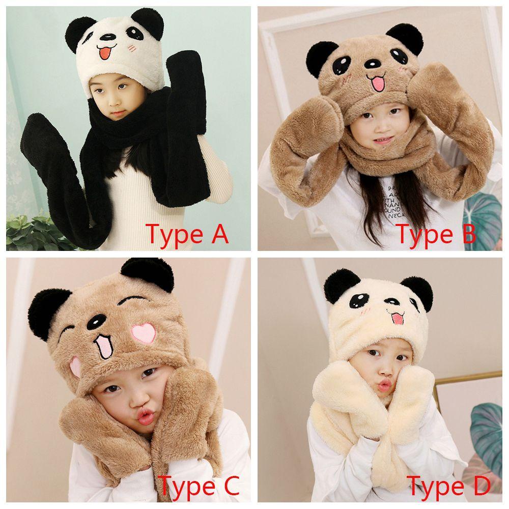 Khăn Choàng Cổ Và Găng Tay Hình Gấu Trúc Dễ Thương