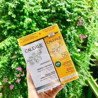 Set Serum Caudalie trị nám và kem chống nắng - Auth87