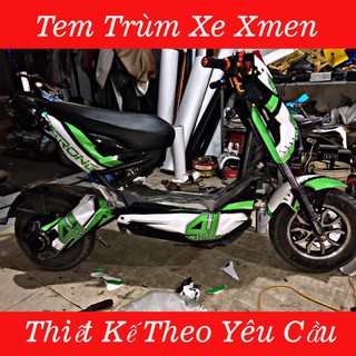 Tem Trùm Xe Điện Xmen Xanh Lá Trắng Giá Rẻ