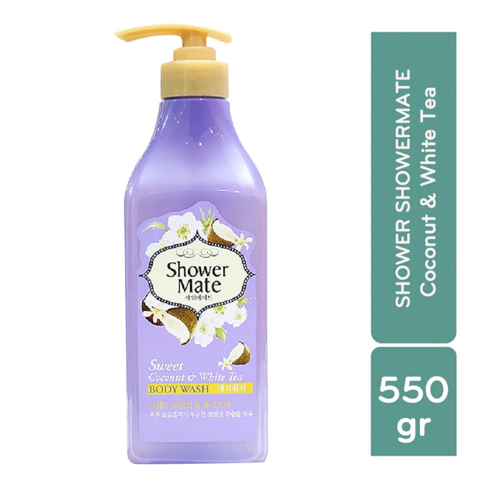 Sữa Tắm Showermate Sweet Coconut &amp; White Tea Tinh Chất Dừa &amp; Hoa Trà Trắng Tạo Độ Ẩm 550g