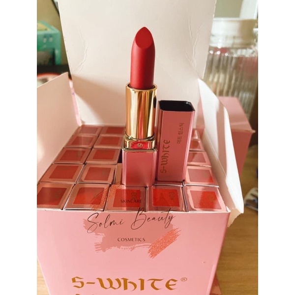 Son màu lâu trôi Swhite 03 đỏ thuần