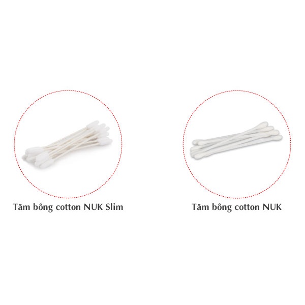 TĂM BÔNG COTTON NUK (200 cái)