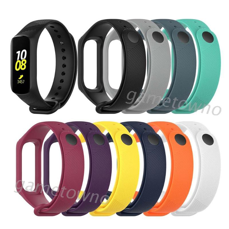 Dây Đeo Thay Thế Chất Liệu Silicon Màu Trơn Cho Samsung Galaxy Fit E R375