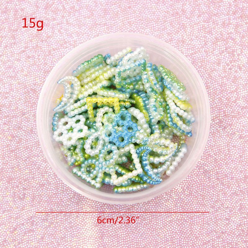 Bộ 10g Phụ Kiện Trang Trí Nhựa Resin ABS Hình Ngôi Sao/Mặt Trăng/Trái Tim/Nơ Lưng Phẳng Cho Vào Khuôn Làm Mặt Trang Sức