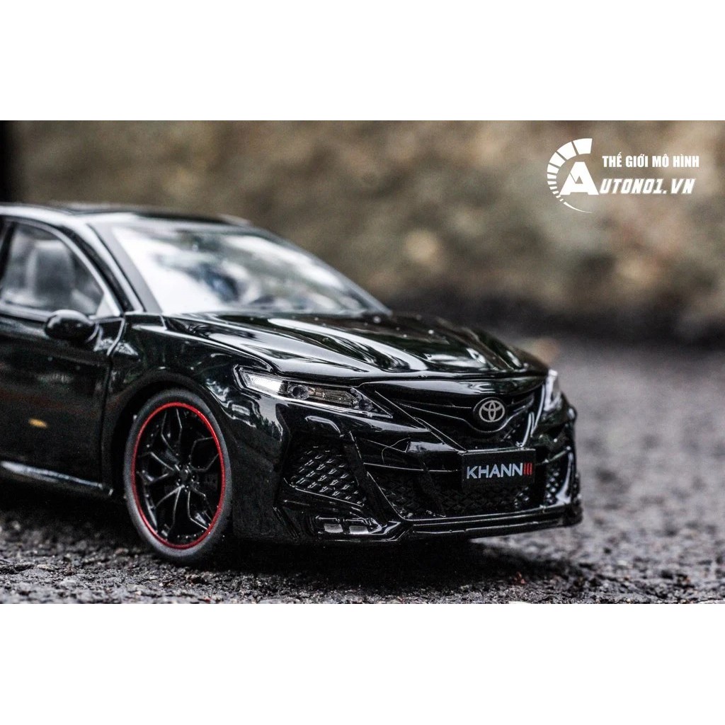 MÔ HÌNH XE TOYOTA CAMRY KHANN BLACK 1:24 HENGTENG MODEL 6780