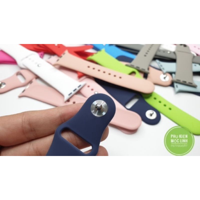 DÂY CAO SU ĐỒNG HỒ APPLE WATCH SPORT BANDS CAO CẤP  FULL SIZE 1 2 3 4 5 38mm 40mm 42mm 44mm MÀU XANH ĐEN