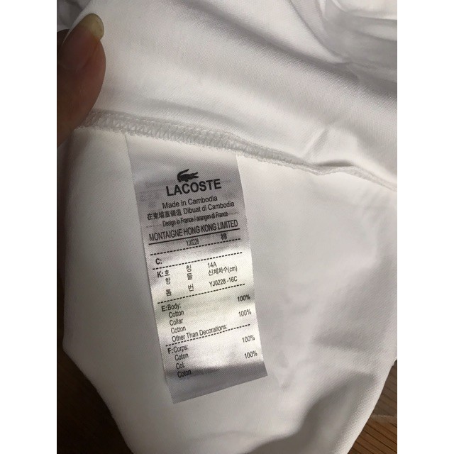 [SẢN PHẨM CHÍNH HÃNG] Áo polo Lacoste Made in Cambodia hàng xuấ khẩu vải cotton.
