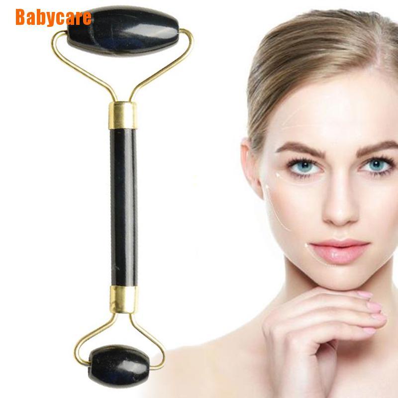 (Hàng Mới Về) Cây Lăn Mát Xa Hai Đầu Bằng Đá Ngọc Trai Bich Màu Đen Để Chăm Sóc Sức Khỏ