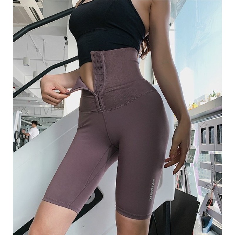 QUẦN TẬP GYM NỮ - QUẦN NGỐ AMI ĐAI LATEX VẢI THUN