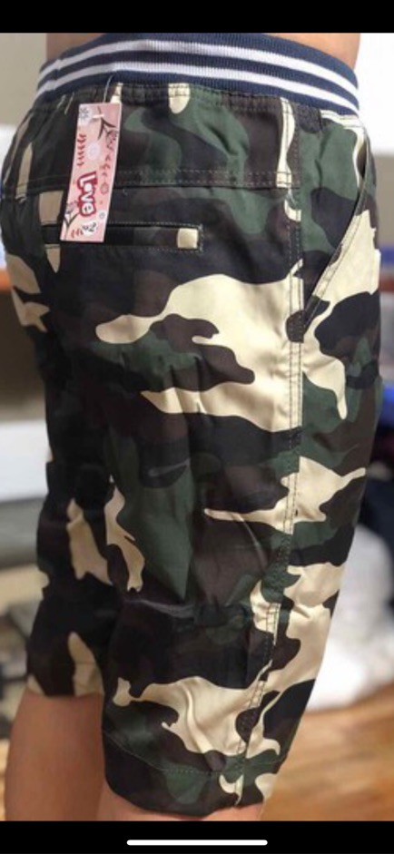 Quần short lưng thun camo nam Hải Triều 032