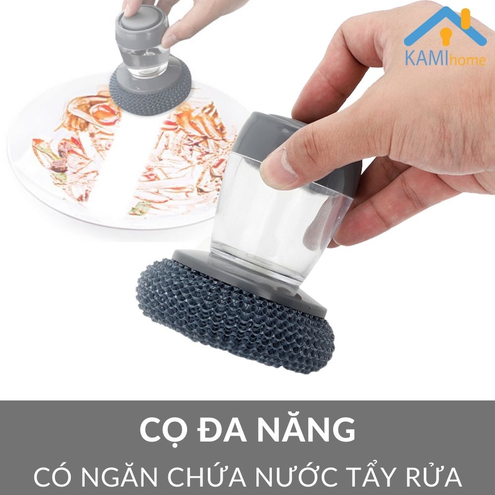 Cọ đa năng có Bơm chất tẩy rửa tự động làm sạch nhà tắm đồ bếp dính dầu mỡ rỉ sét tiện lợi KM 70035