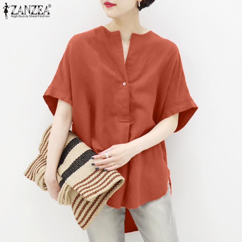 Zanzea Áo Nữ Tay Ngắn Cổ Chữ V Thời Trang Quyến Rũ