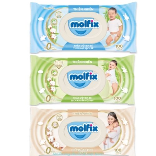 Khăn ướt Molfix thiên nhiên sạch khuẩn dịu nhẹ tươi mát với bông Organic tự nhiên ⚡️𝐌𝐈𝐄̂̃𝐍 𝐏𝐇𝐈́ 𝐒𝐇𝐈𝐏⚡️
