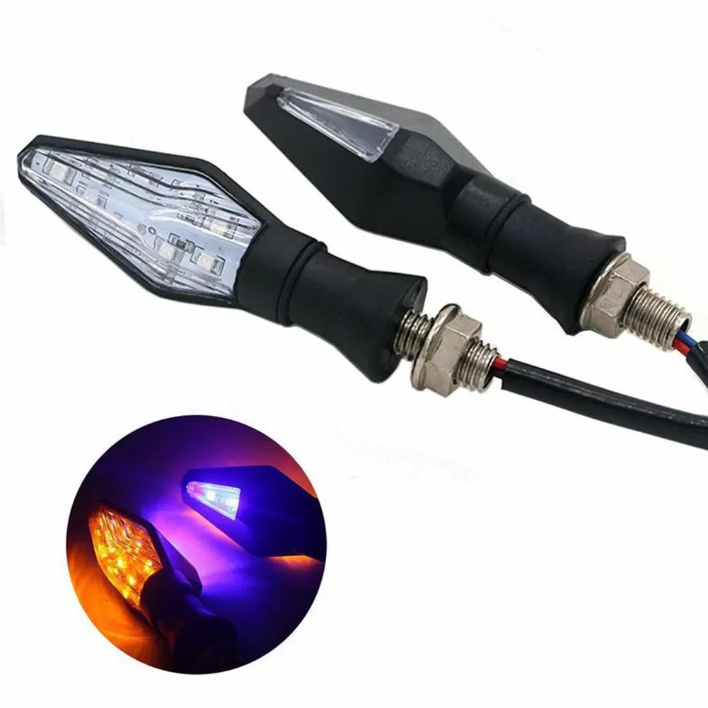 1 Cái Đèn Báo Hiệu Rẽ Xe Máy Màu Kép 12 LED Thông Dụng Đèn Chớp-OTLZ