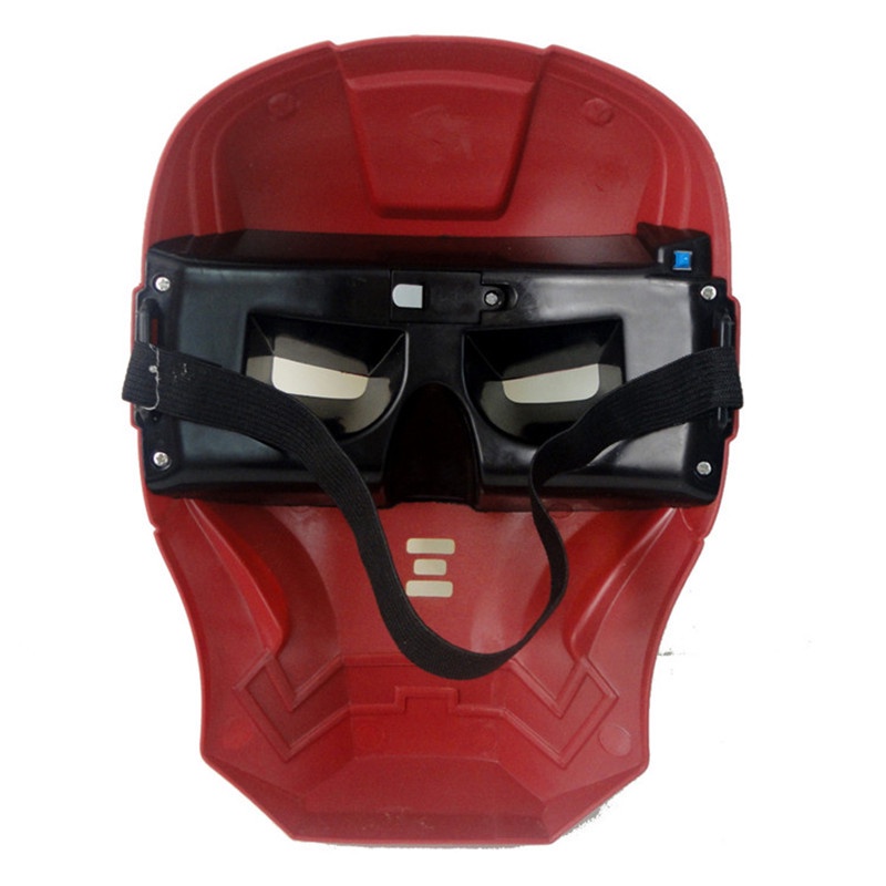 Mặt Nạ Hóa Trang Iron Man Xanh Có Đèn LED Độc Đáo Người Sắt Đỏ