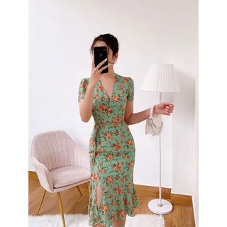 Váy wrap xẻ đuôi cá 3va465xa lep'