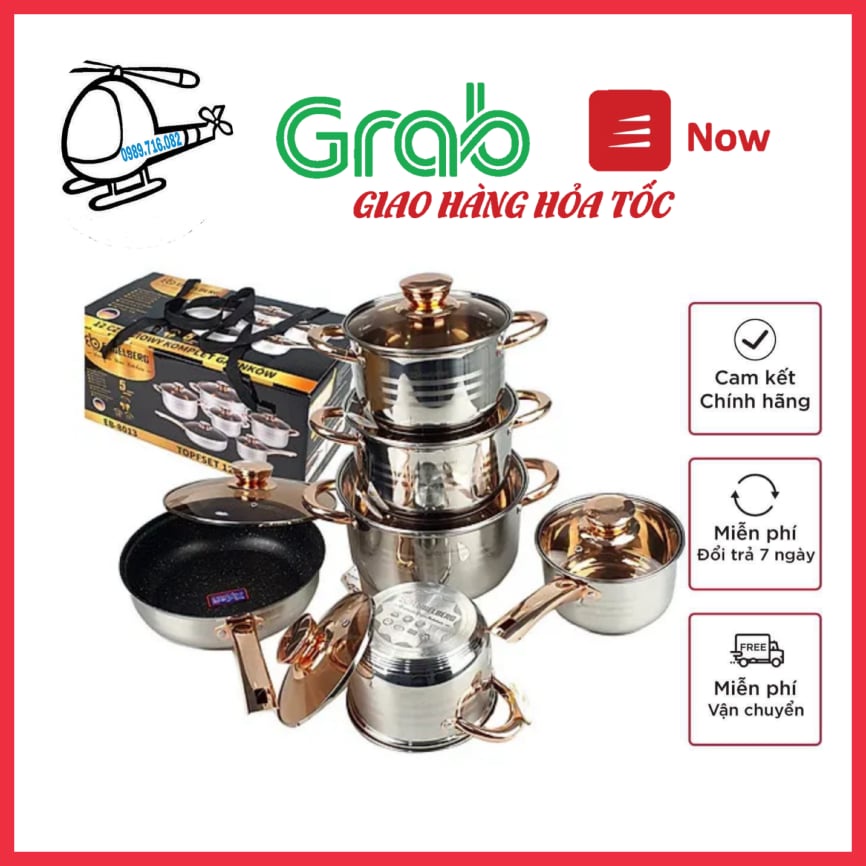 Bộ Nồi Đức 6 Món Engelberg 5 đáy cao cấp